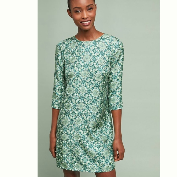 Anthropologie Ines Silk Tunic Dress - Picture 1 of 2